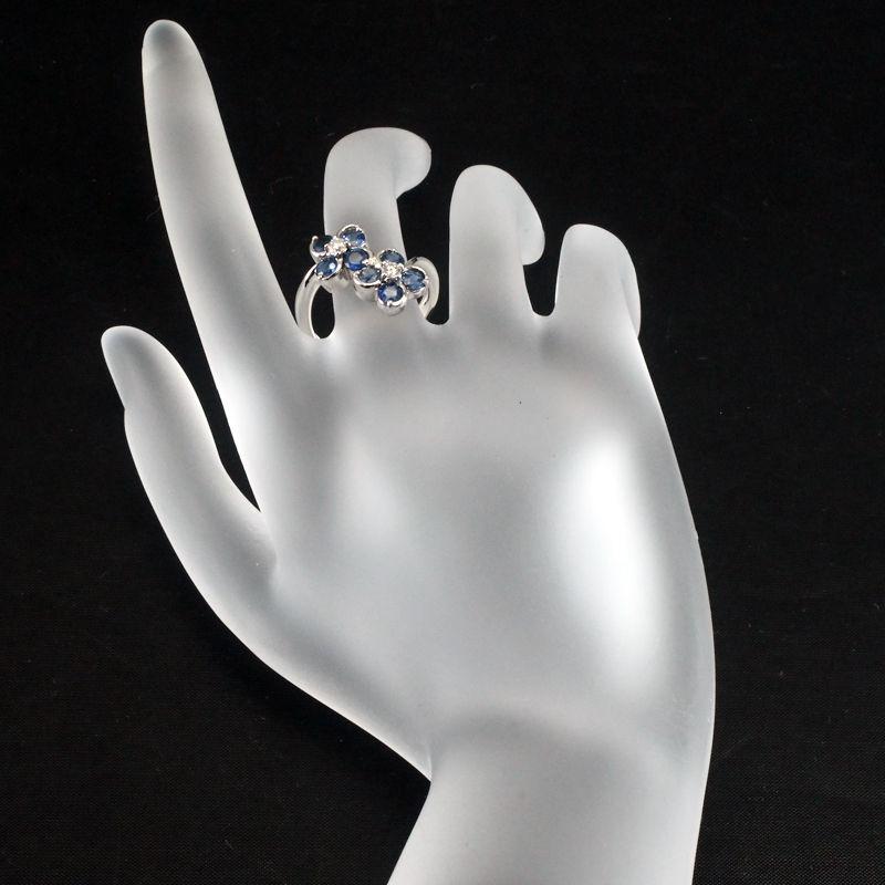 ジュエリーマキ 1.37ct天然ブルーサファイアリング 12.5号 Pt850 0.1ct 
