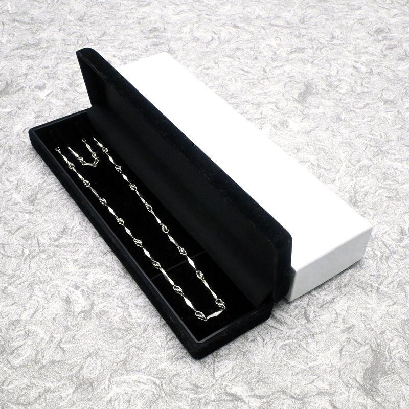 切子チェーンネックレス Pt850 切子ネックレスチェーン カットバー 