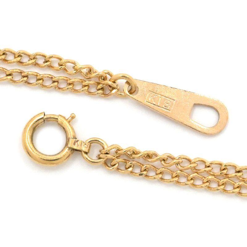 切子チェーンネックレス K18YG 切子ネックレスチェーン カットバー 