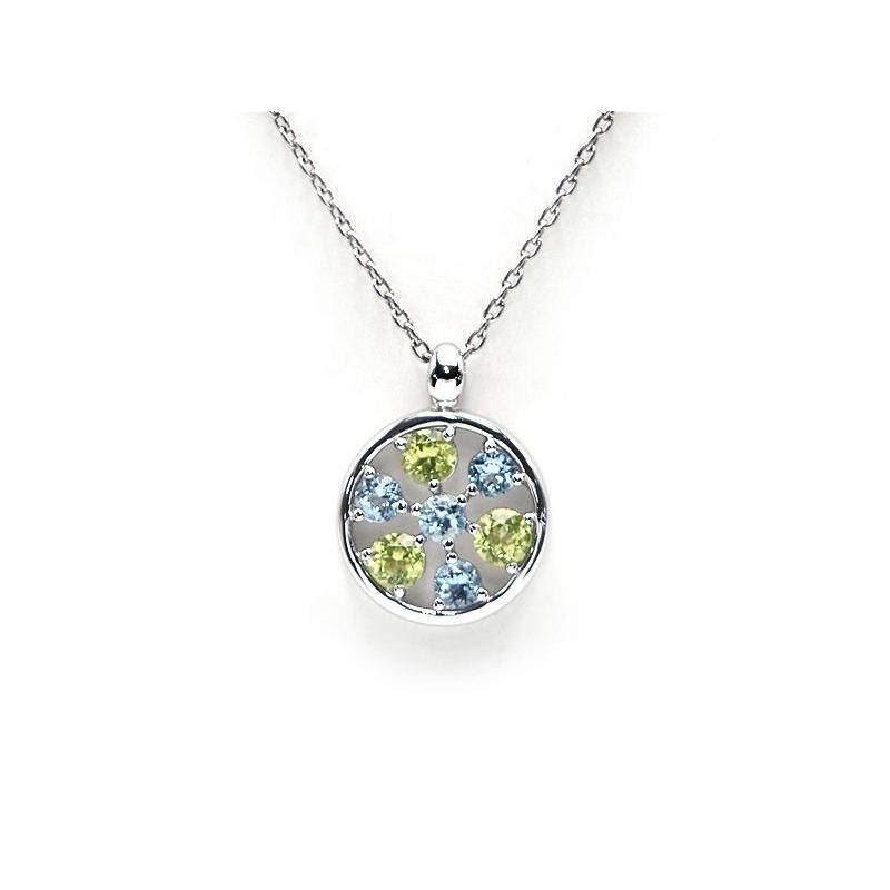 海外最新 タサキ ペリドット アクアマリン ネックレス K18wg 新品仕上げ済 フラワーモチーフ オープンワーク スノー ホワイトゴールド 中古 無料長期保証 Redeintersoft Com Br