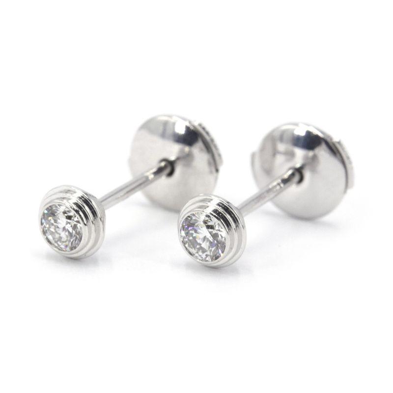 カルティエ ダムールイヤリング B8301407 K18WG ダイヤモンド  