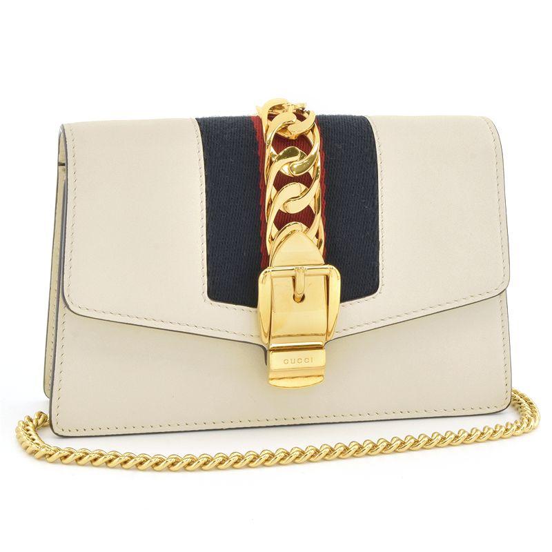 Sylvie グッチ シルヴィ ミニ チェーンショルダーバッグ 494646 レザー  