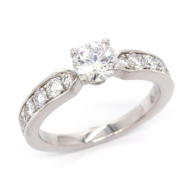 CHAUMET ショーメ Dカラー/IF/3EX/0.71ctダイヤ プリュムリング CHAUMET ショーメ Dカラー/IF/3EX/0.71ctダイヤ プリュムリング