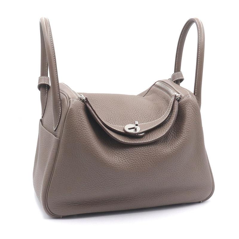 エルメス HERMES 2WAYバッグ リンディ30 トリヨンクレマンス エトゥープ シルバー金具 グレージュ  C刻印 【箱】【中古】 HERMES（エルメス） リンディ30 2WAYバッグ トリヨンクレマンス
