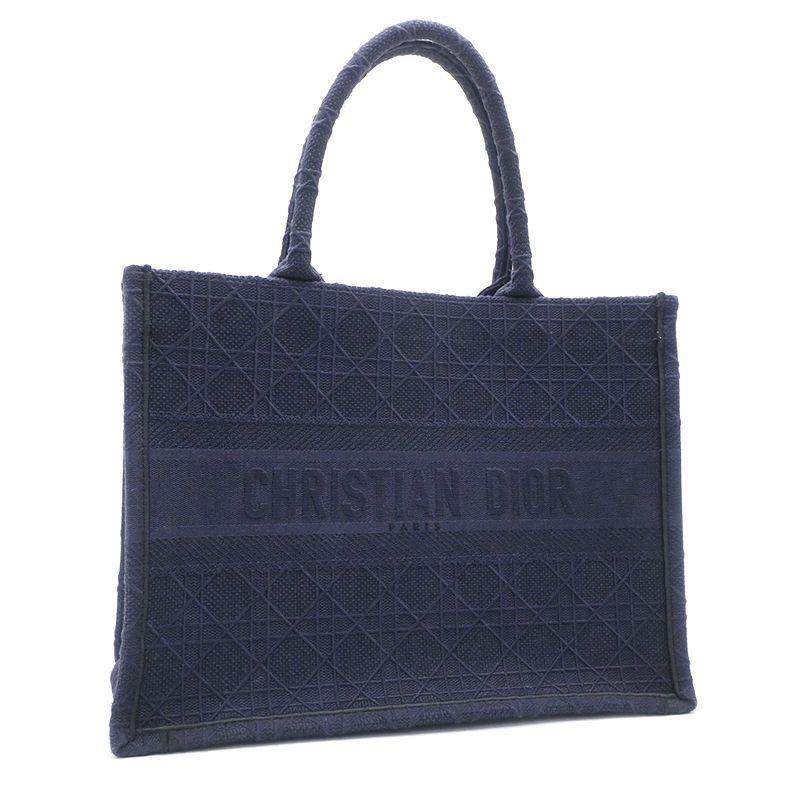 Christian Dior/ブックトート/ミディアム/ネイビー/証明書付き Dior Book Tote ディオール ブックトートバッグ ミディアム キャンバス