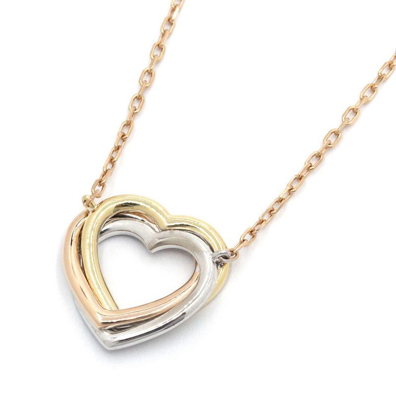 TRINITY（Cartier） カルティエ トリニティハートネックレス K18YG 