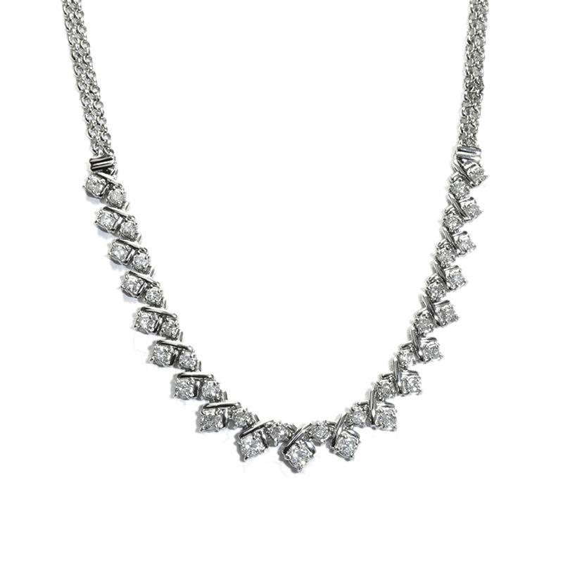 3.09ct天然ダイヤモンドネックレス Pt850 シャンデリアネックレス 