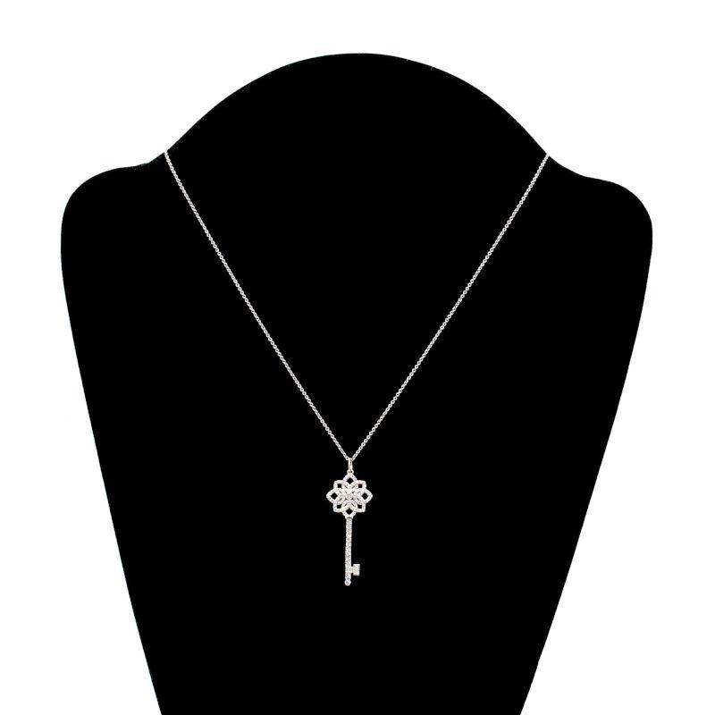 TIFFANY&Co.（ティファニー） ウォーブンキーネックレス Pt950 