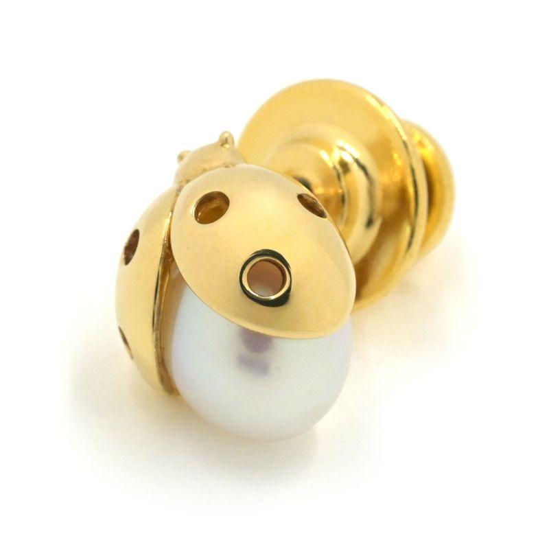 【未使用品級】✨MIKIMOTO ミキモト パール　　　ピンブローチ タイピン MIKIMOTO（ミキモト） バロックパールピンブローチ K18YG あこや真珠