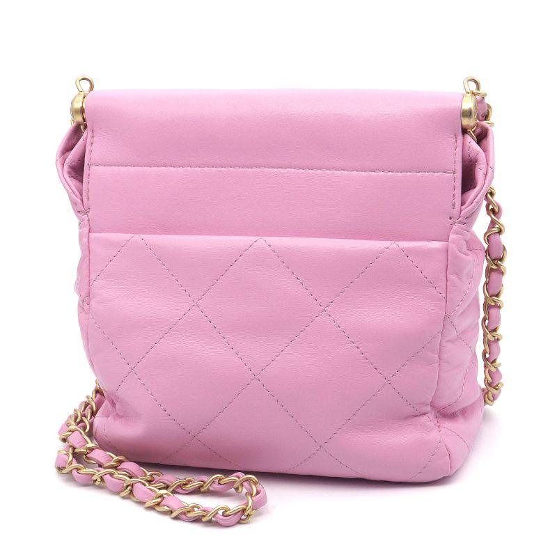 CHANEL ショルダーバッグ ピンク マトラッセ シャネル チェーンショルダーバッグ AS3793 ランダム番