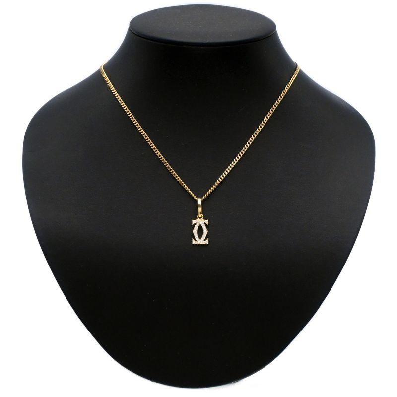 Cartier 2C ダイヤ チャーム ネックレス LOVE（Cartier） カルティエ 2C ダイヤモンド チャーム K18YG C2