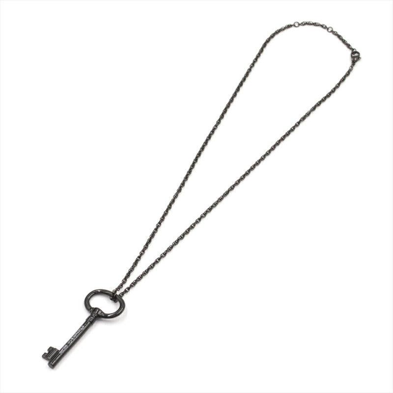 TIFFANY&Co. 美品 ティファニー オーバルキーペンダント ブラック 