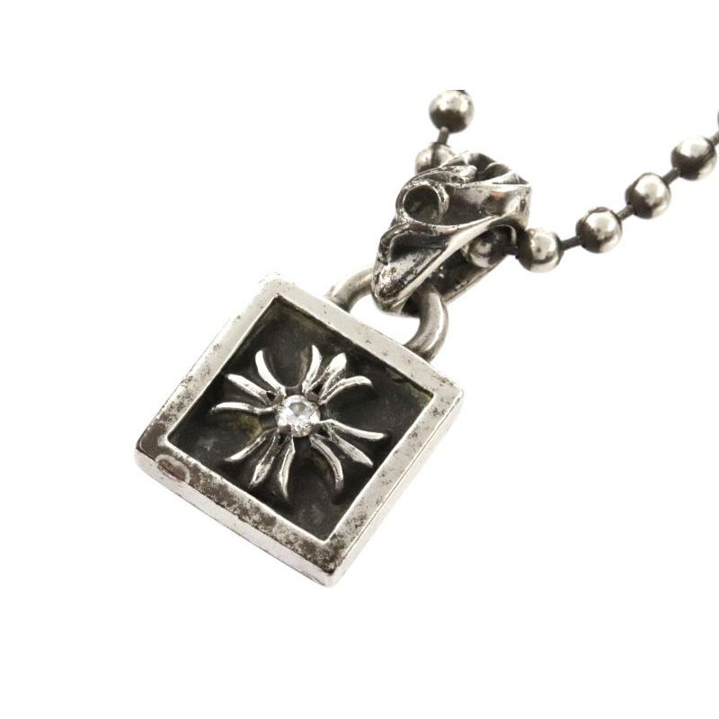 開店祝い クロムハーツ フレームド 送料無料 中古 シルバーアクセ ペンダント シルバー Sv925 レディース メンズ ネックレス チャーム Chプラス メンズアクセサリー