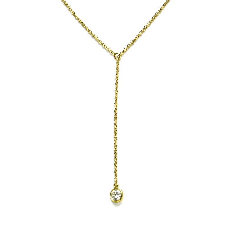 ティファニー バイザヤード ラリアット ネックレス K18YG 新品仕上げ済  