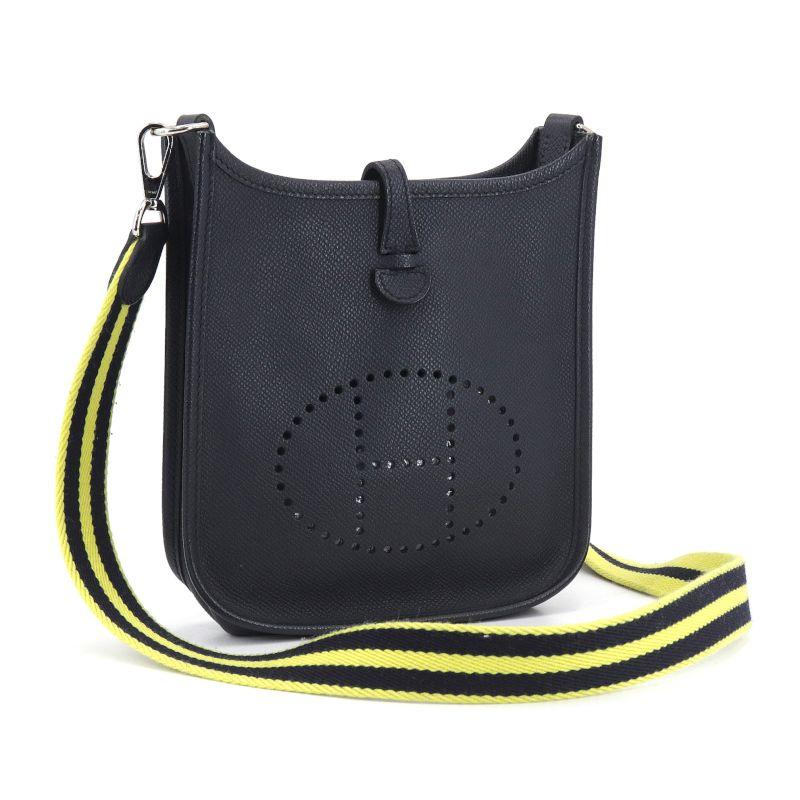 HERMES エルメス エブリンTPM 黒 ブラック シルバー金具 ショルダー 