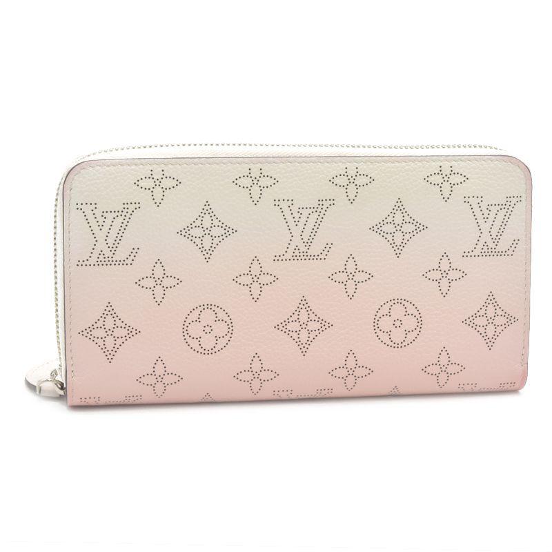 箱付 ルイヴィトン マヒナ モノグラム 白×内部ピンク ジッピー  