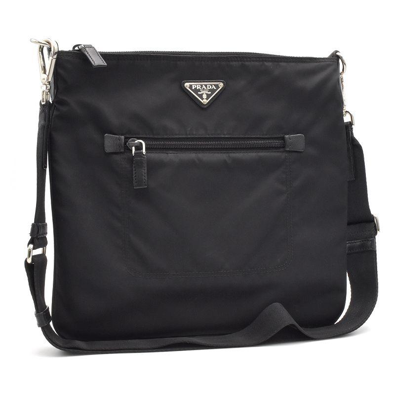 PRADA プラダ ショルダーバッグ ナイロン レザー ネロ クロス PRADA プラダ ショルダーバッグ ナイロン レザー ネロ クロス