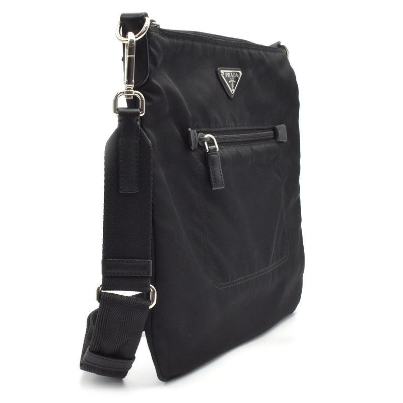 PRADA プラダ ショルダーバッグ ナイロン レザー ネロ クロス PRADA プラダ ショルダーバッグ ナイロン レザー ネロ クロス