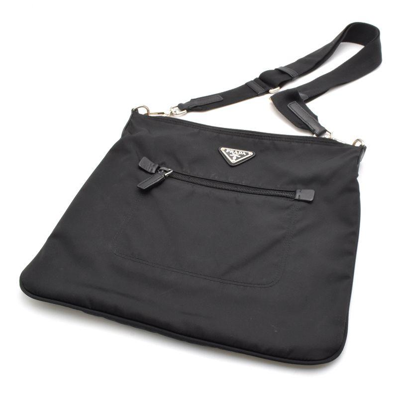 PRADA プラダ ショルダーバッグ ナイロン レザー ネロ クロス PRADA プラダ ショルダーバッグ ナイロン レザー ネロ クロス