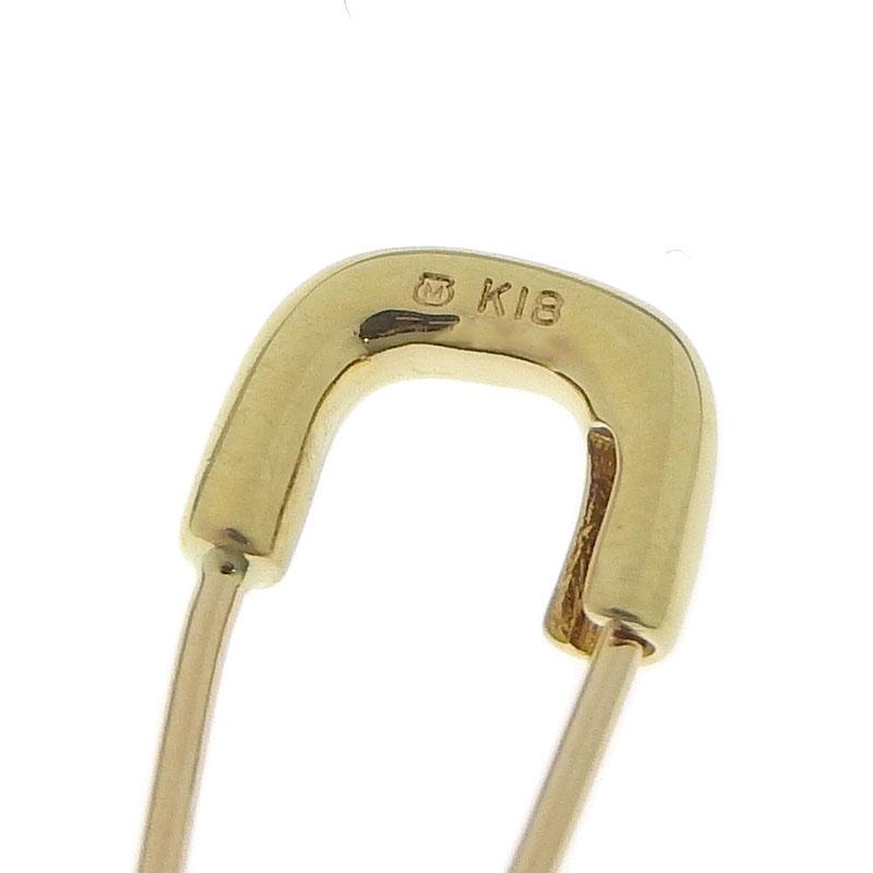 MIKIMOTO ミキモト ブローチ K18YG 新品仕上済 安全ピン イエロー  
