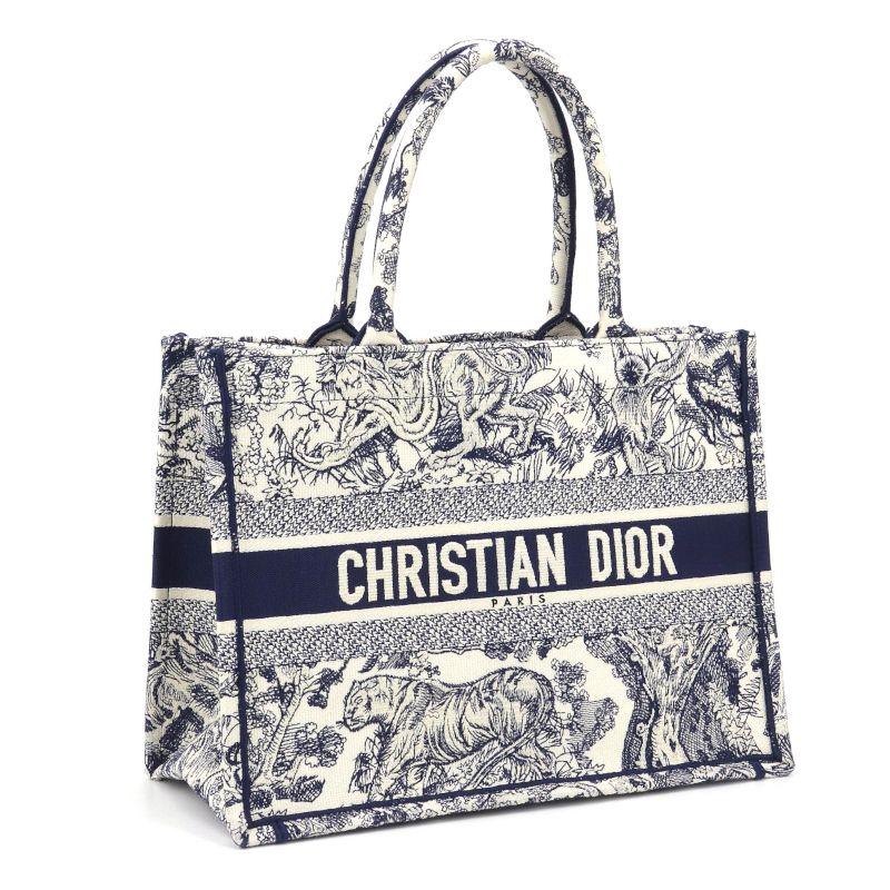 クリスチャンディオール ブックトート ミディアムバッグ ネイビー  