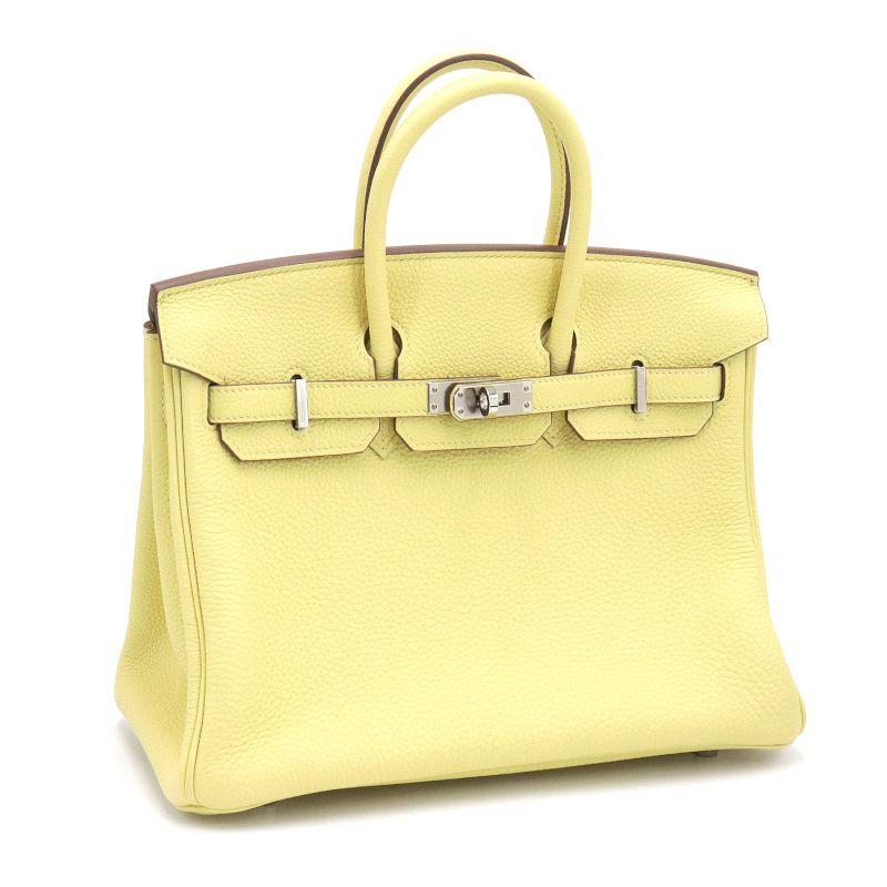 HERMES エルメス バーキン25 ハンドバッグ ジョーヌプッサン トリヨン  