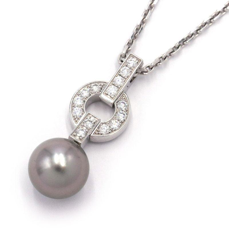 Cartier カルティエ イマリアネックレス K18WG パール ダイヤモンド  