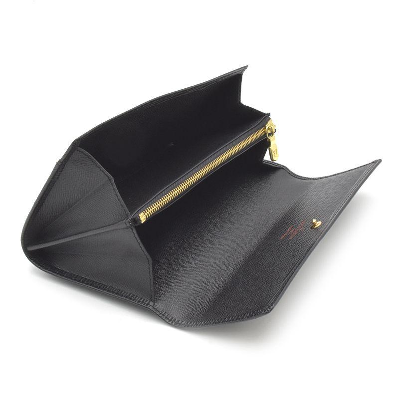 ルイヴィトン ポルトモネ クレディ エピ 長財布 ブラック スリム フラップ LOUIS VUITTON 外超美品 ルイヴィトン エピ ポシェット ポルト