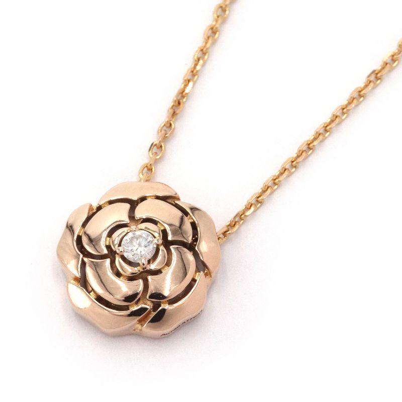 CHANEL シャネル カメリアネックレス J11660 K18PG ダイヤモンド 新品 