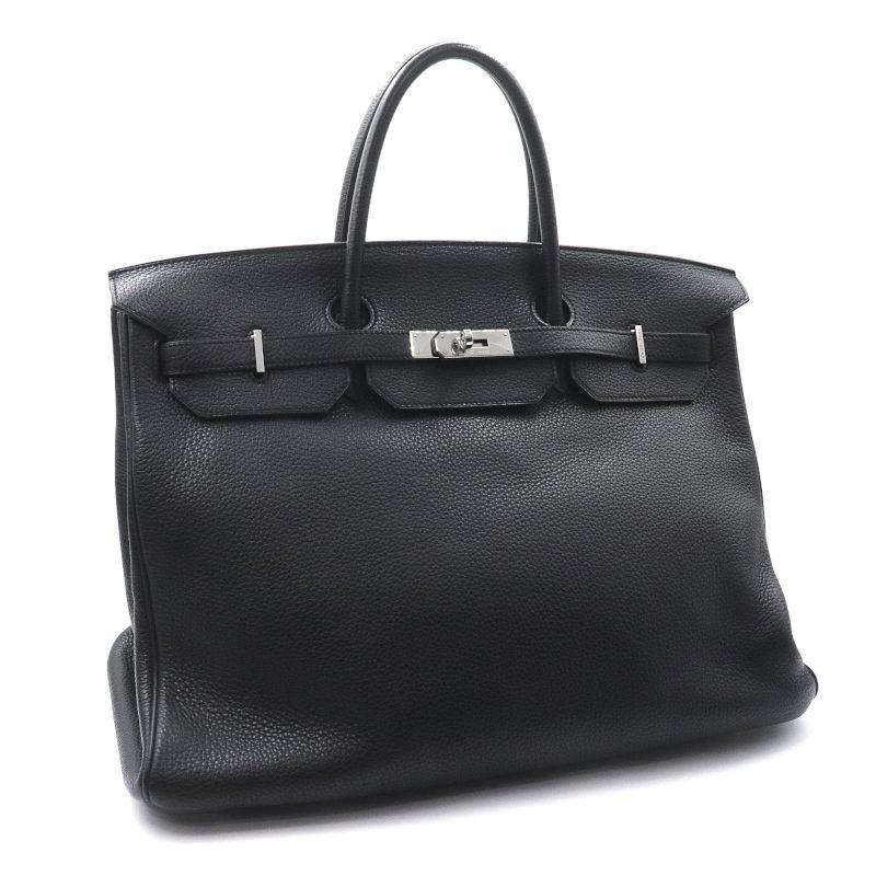 Birkin エルメス バーキン40 □P刻印 2012年製 トゴ ブラック シルバー 