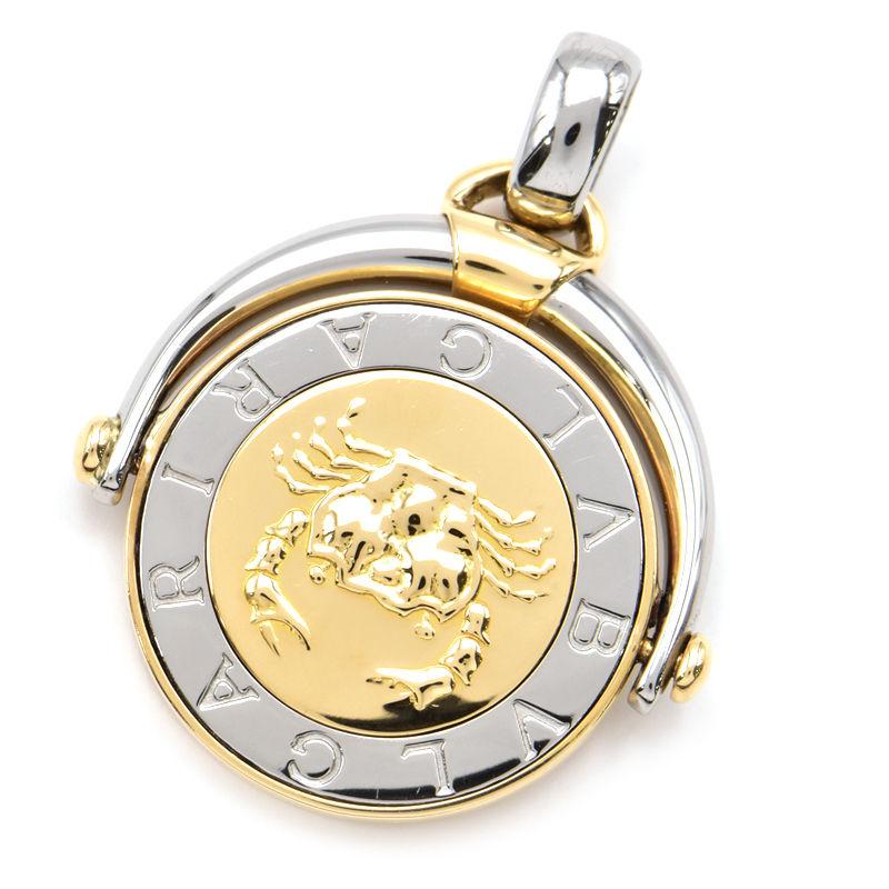 BVLGARI（ブルガリ） ホロスコープペンダントトップ K18YG SS 蟹座 か
