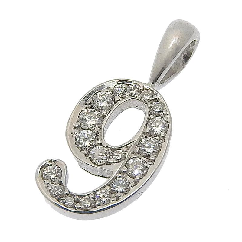 JK82★高級 大粒ダイヤモンド0.66ct K18 ペンダントヘッド アイファニー ダイヤモンドペンダントトップ K18WG 新品仕上済 9