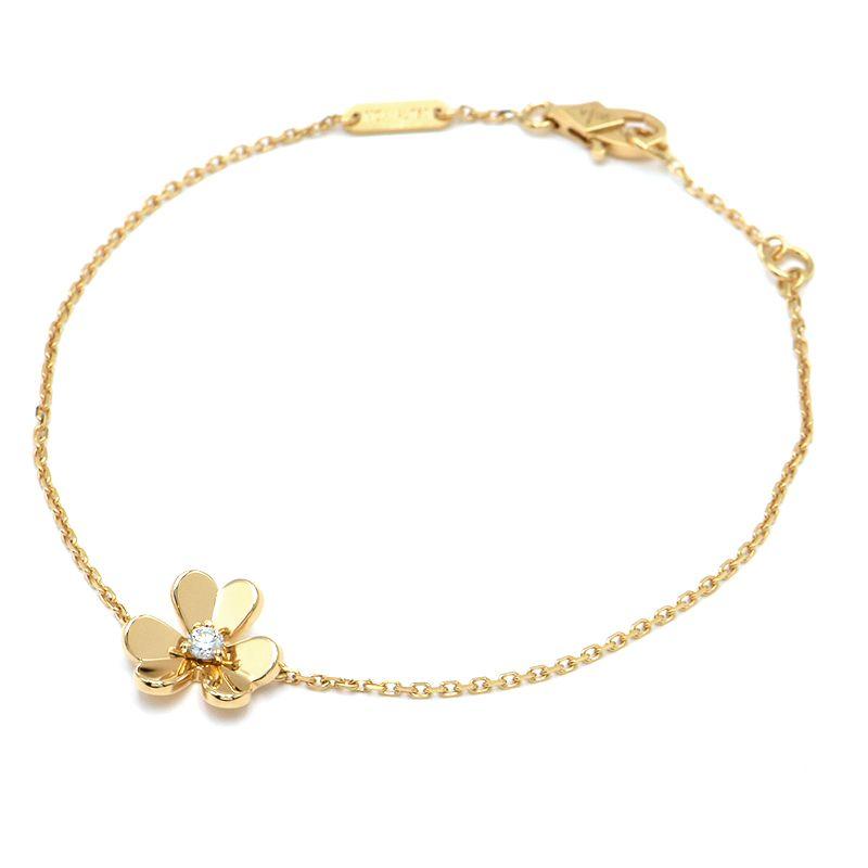 鑑定済み　K18 フラワー　アルハンブラ　ブレスレット 鑑定済】K18 フラワーアルハンブラブレスレット