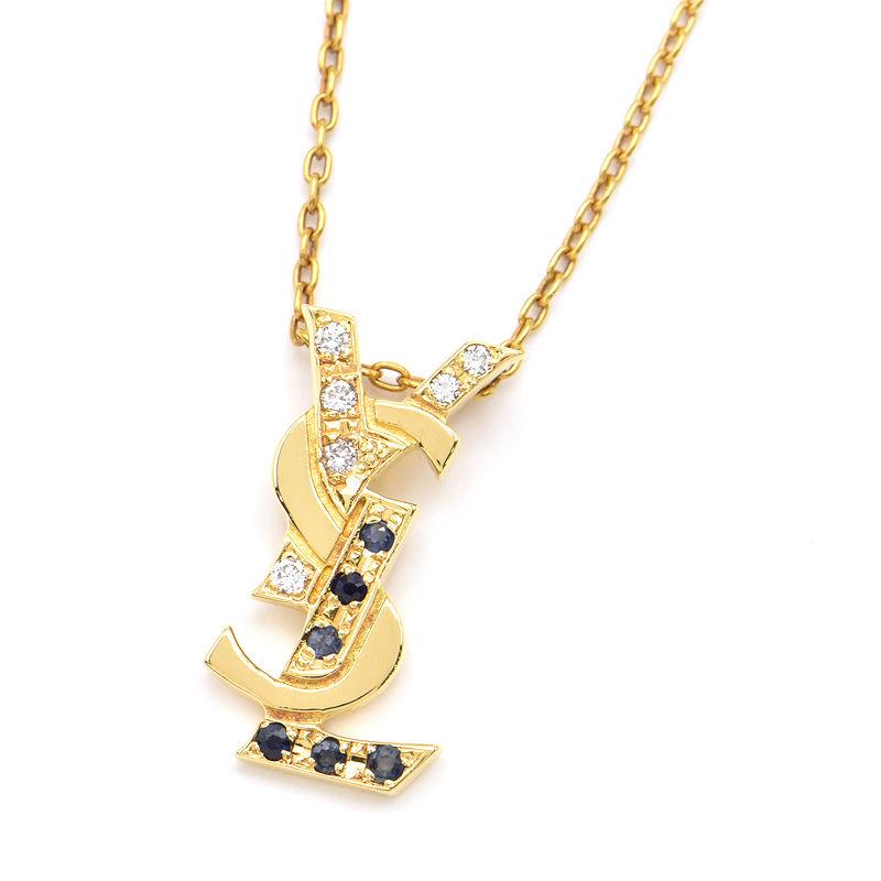 ジュエリーマキ K18トルマリン0.54ct ダイヤ0.08ct刻印ネックレス