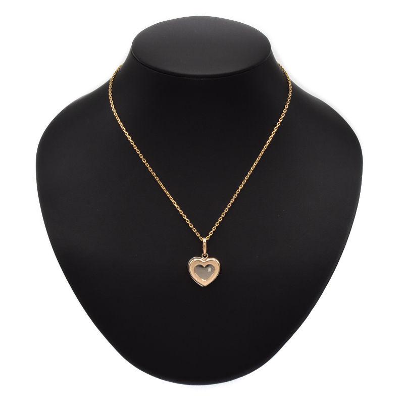 Cartier カルティエ ダブルハートチャームネックレス K18PG K18WG  