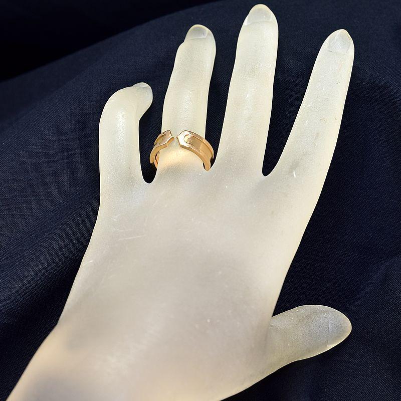 C DE CARTIER カルティエ C2リング #51 11号 K18PG Cドゥ C DE CARTIER カルティエ C2リング #51 11号 K18PG Cドゥ