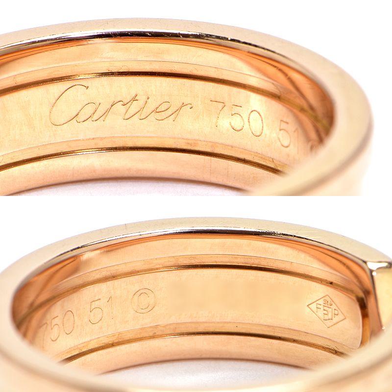 C DE CARTIER カルティエ C2リング #51 11号 K18PG Cドゥ C DE CARTIER カルティエ C2リング #51 11号 K18PG Cドゥ