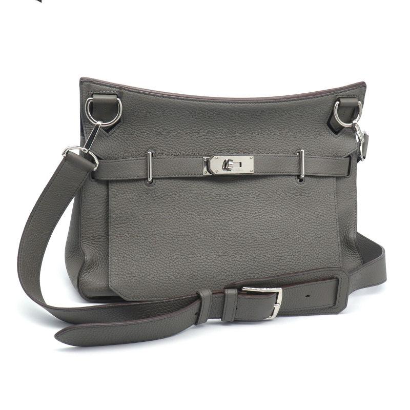 エルメス ジプシエール34 □P刻印 2012年製 トリヨンクレマンス エタン ブルーニュイ バイカラー ショルダーバッグ 中古 送料無料 HERMES（エルメス） ジプシエール34 □P刻印 2012年製 トリヨン