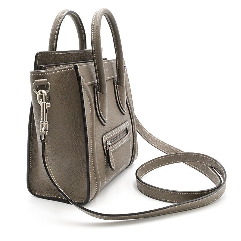 CELINE セリーヌ ラゲージ ナノショッパー ドラムドカーフスキン CELINE セリーヌ ラゲージ ナノショッパー ドラムドカーフスキン