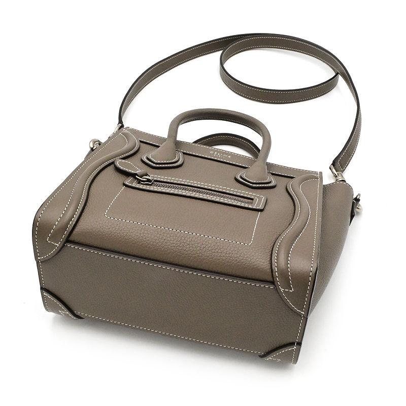 CELINE セリーヌ ラゲージ ナノショッパー ドラムドカーフスキン CELINE セリーヌ ラゲージ ナノショッパー ドラムドカーフスキン