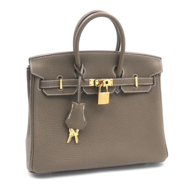 エルメス バーキン25 W刻印 2024年製 トゴ エトゥープ ゴールド金具 ハンドバッグ 手提げバッグ トートバッグ グレー 中古 送料無料 Birkin エルメス バーキン25 W刻印 2024年製 トゴ エトゥープ ゴールド