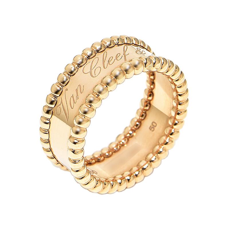 【最終価格】 ヴァンクリ ペルレ スモール YG 50号　クリーニングキット付 ペルレ（Van Cleef ＆ Arpels） ヴァンクリーフ＆アーペル ペルレ