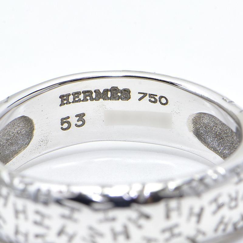 HERMES（エルメス） トゥーブーリング #53 13号 K18WG 鏡面仕上げ H 