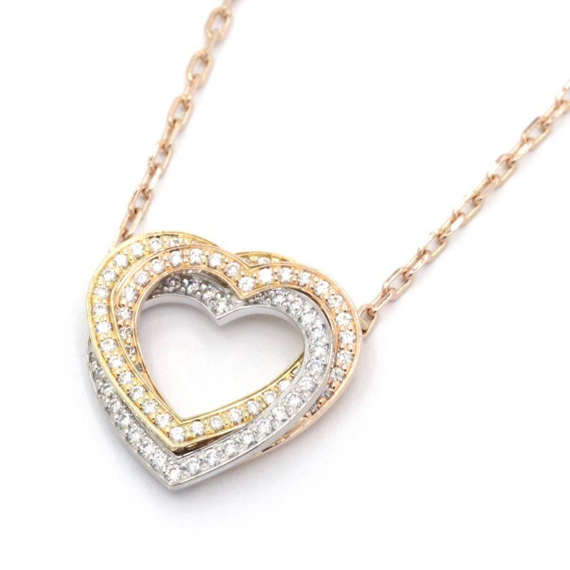 TRINITY（Cartier） カルティエ トリニティハートネックレス K18YG 
