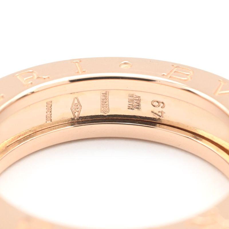 BVLGARI B.zero1 リング K18PG #49 約7.1g 箱あり ビー・ゼロワン ブルガリ ビー・ゼロワンリング 1バンド #49 9号 K18PG