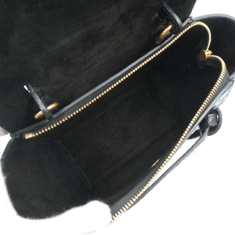 CELINE（セリーヌ） ベルトバッグ ナノ クロコ型押しレザー 189003 