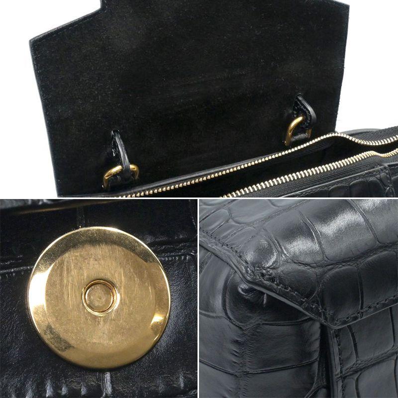 CELINE（セリーヌ） ベルトバッグ ナノ クロコ型押しレザー 189003 