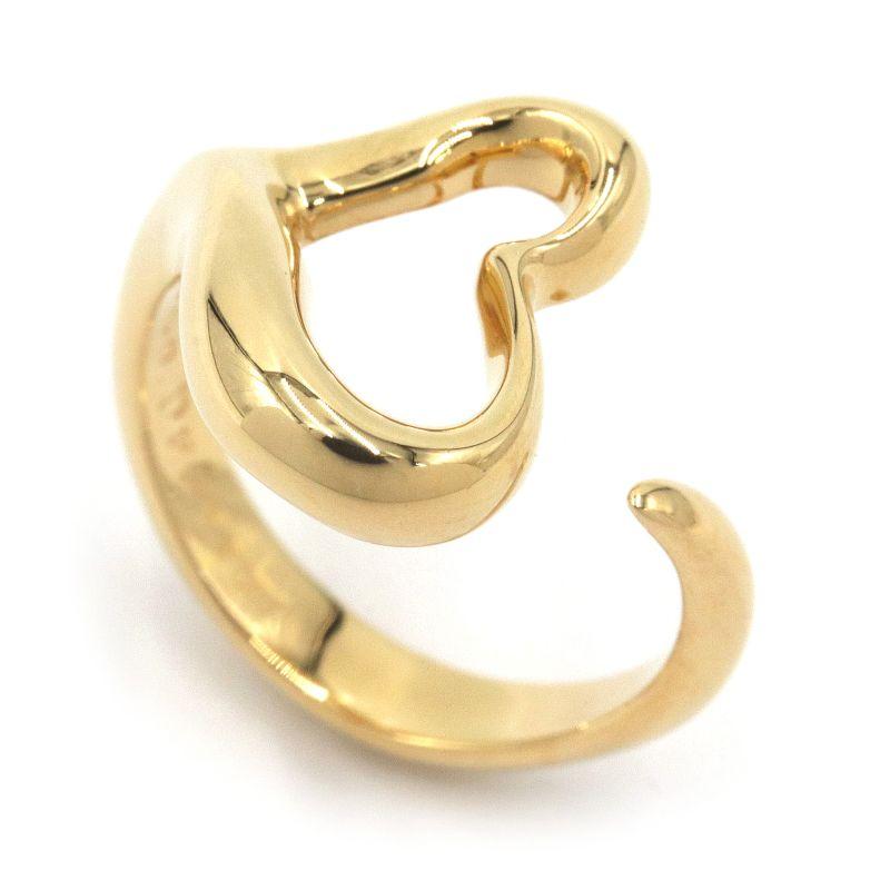 ティファニー オープンハートリング 9号 K18YG 新品仕上げ済 イエロー  