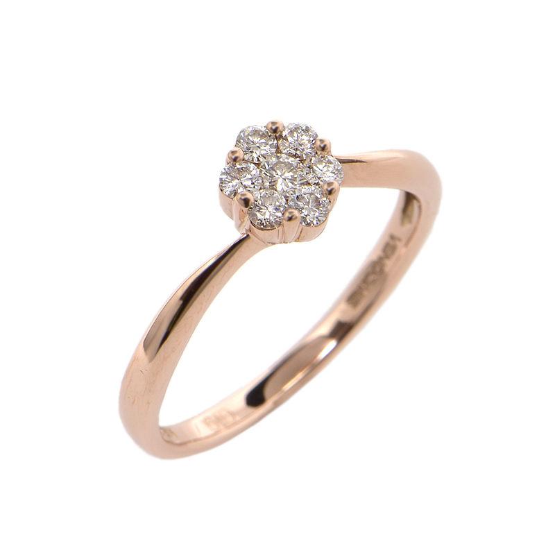 ヴァンドーム青山 0.19ctダイヤモンドリング 9号 K18PG 新品仕上済