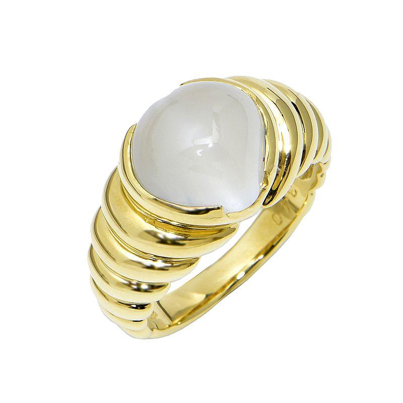 ジュエリーマキ 3.4ctムーンストーンリング 11号 K18YG 仕上済 ハート  